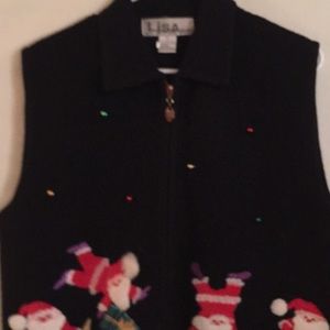 Santa zip up vest